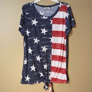 First Love American Flag Tee. Size: Medium